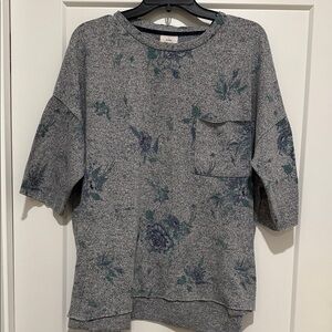 Knox Rose Gray Floral Sweater